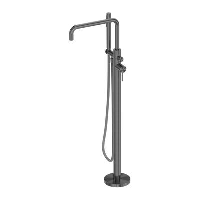 Nero Zen SS316L Freestanding Bath Mixer With Outdoor Hose Graphite