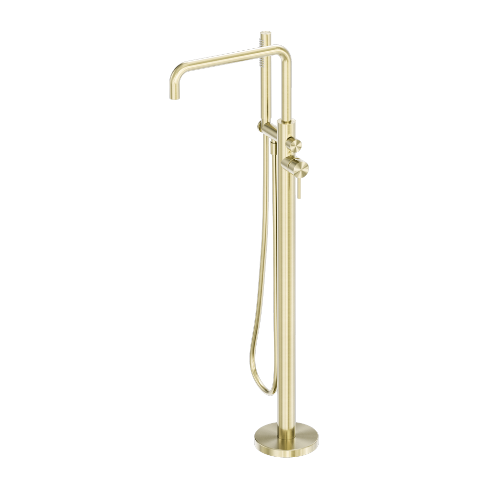 Nero Zen SS316L Freestanding Bath Mixer Brushed Gold