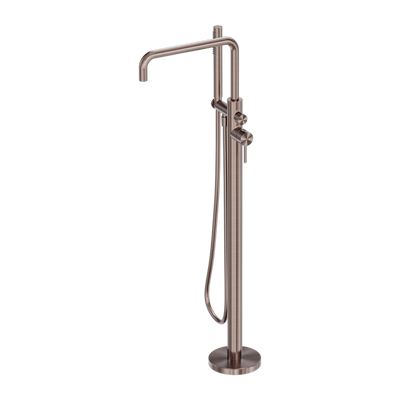 Nero Zen SS316L Freestanding Bath Mixer Brushed Bronze