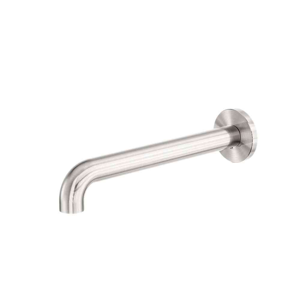 Nero Zen SS316L Wall Basin/Bath Spout Only 185/230mm Brushed Nickel