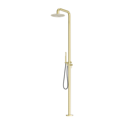 Nero Zen SS316L Outdoor Freestanding Shower Column Brushed Gold