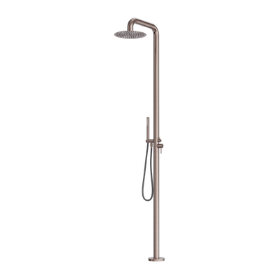 Nero Zen SS316L Outdoor Freestanding Shower Column Brushed Bronze