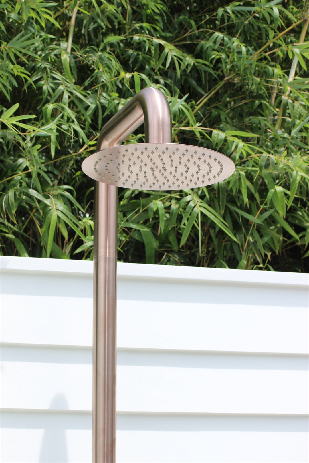 Nero Zen SS316L Outdoor Freestanding Shower Column Brushed Bronze