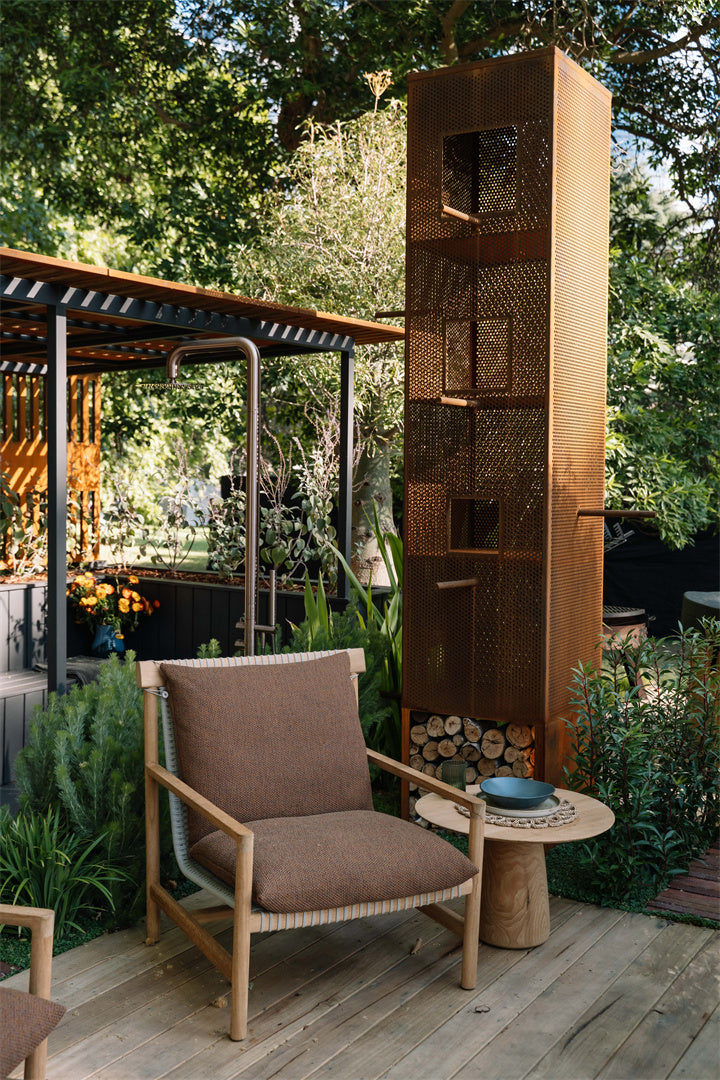 Nero Zen SS316L Outdoor Freestanding Shower Column Brushed Bronze