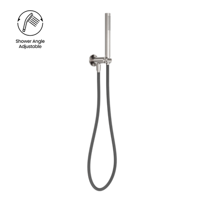 Nero Zen SS316L Handshower On Bracket With Outdoor Hose Brushed Nickel