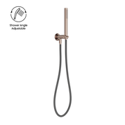 Nero Zen SS316L Handshower On Bracket With Outdoor Hose Brushed Bronze