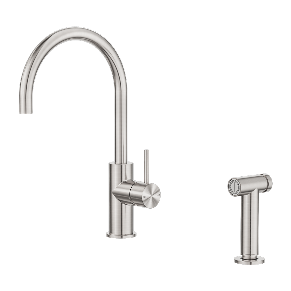 Nero.  Zen SS316L Kitchen Mixer With Handspray Brushed Nickel