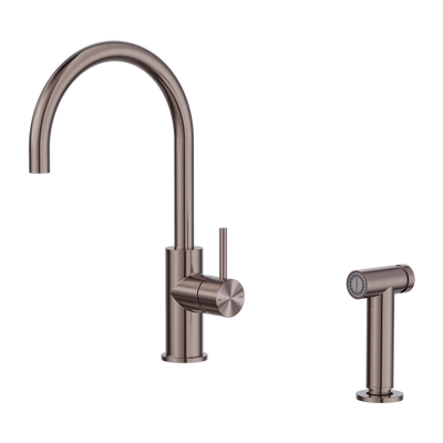 Nero. Zen SS316L Kitchen Mixer With Handspray Brushed Bronze