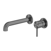 Nero Zen SS316L Wall Basin/Bath Mixer Set 185/230mm Spout Graphite