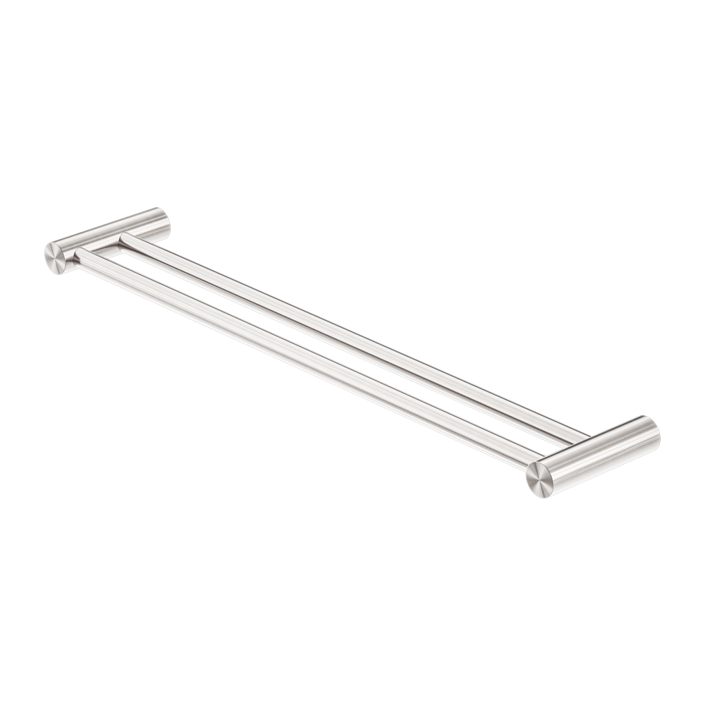 Nero Zen SS316L Double Towel Rail 600/800mm Brushed Nickel