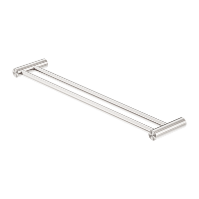 Nero Zen SS316L Double Towel Rail 600/800mm Brushed Nickel