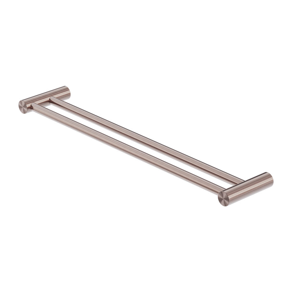 Nero Zen SS316L Double Towel Rail 600/800mm Brushed Bronze