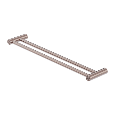 Nero Zen SS316L Double Towel Rail 600/800mm Brushed Bronze