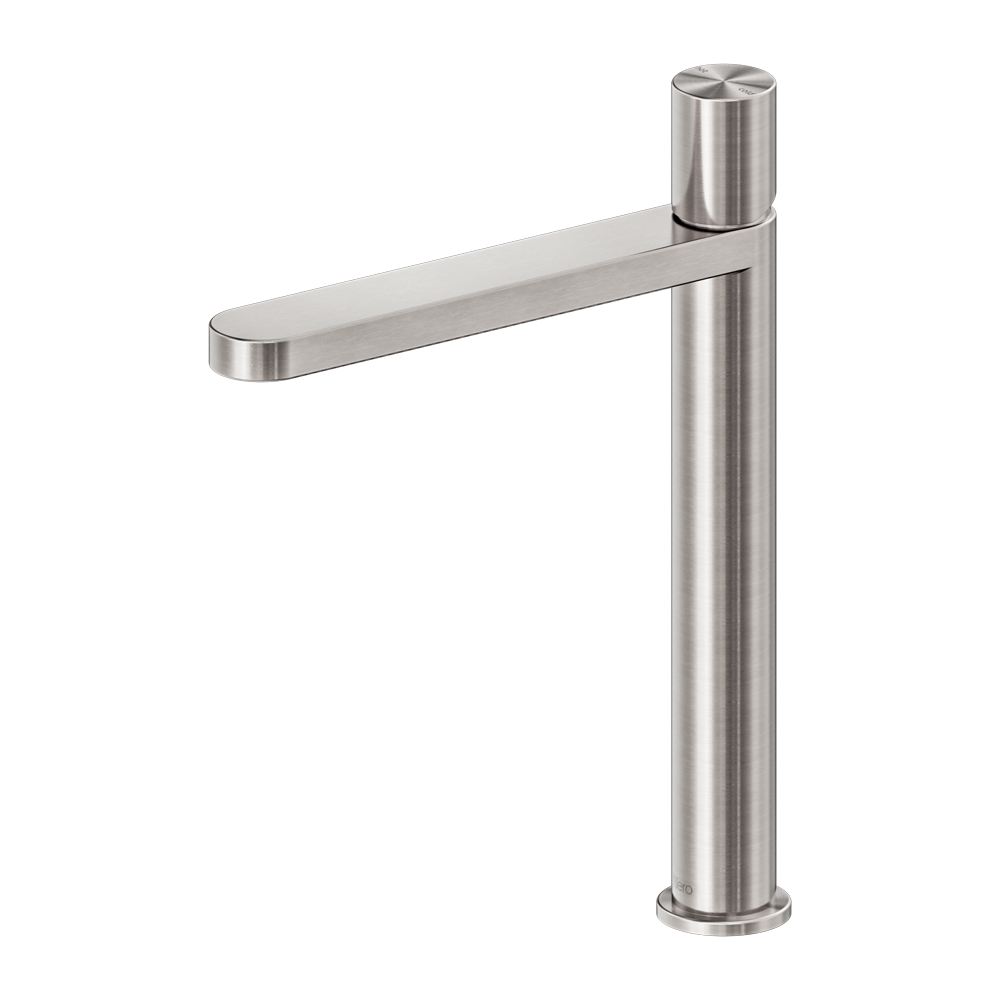 Nero Pure SS316L Tall Basin Mixer Brushed Nickel