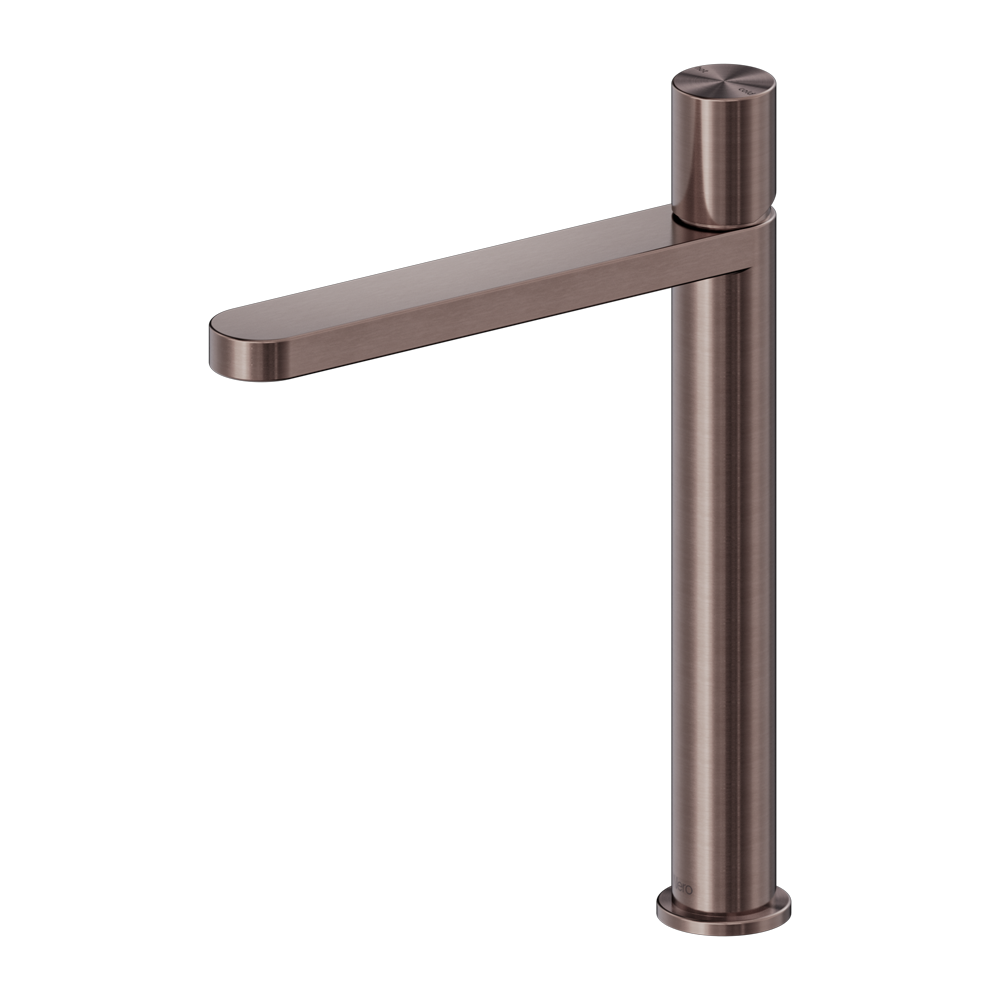 Nero Pure SS316L Tall Basin Mixer Brushed Bronze