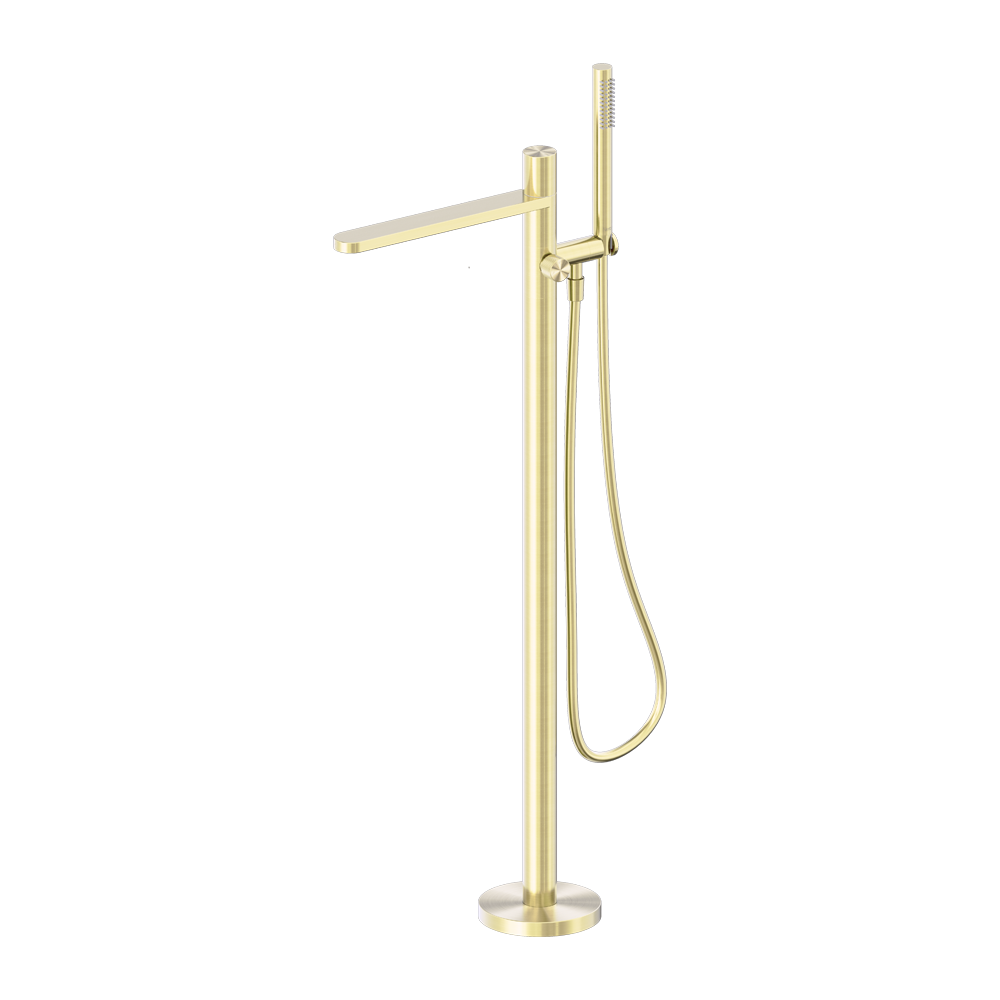 Nero Pure SS316L Progressive Freestanding Bath Mixer Brushed Gold