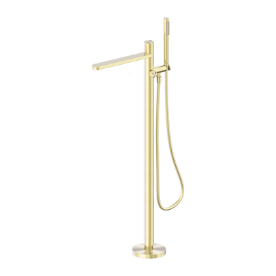 Nero Pure SS316L Progressive Freestanding Bath Mixer Brushed Gold