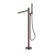 Nero Pure SS316L Progressive Freestanding Bath Mixer Brushed Bronze