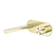Nero Pure SS316L Progressive Wall Basin/Bath Mixer Set Brushed Gold