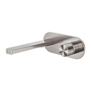 Nero Pure SS316L Progressive Wall Basin/Bath Mixer Set Brushed Nickel
