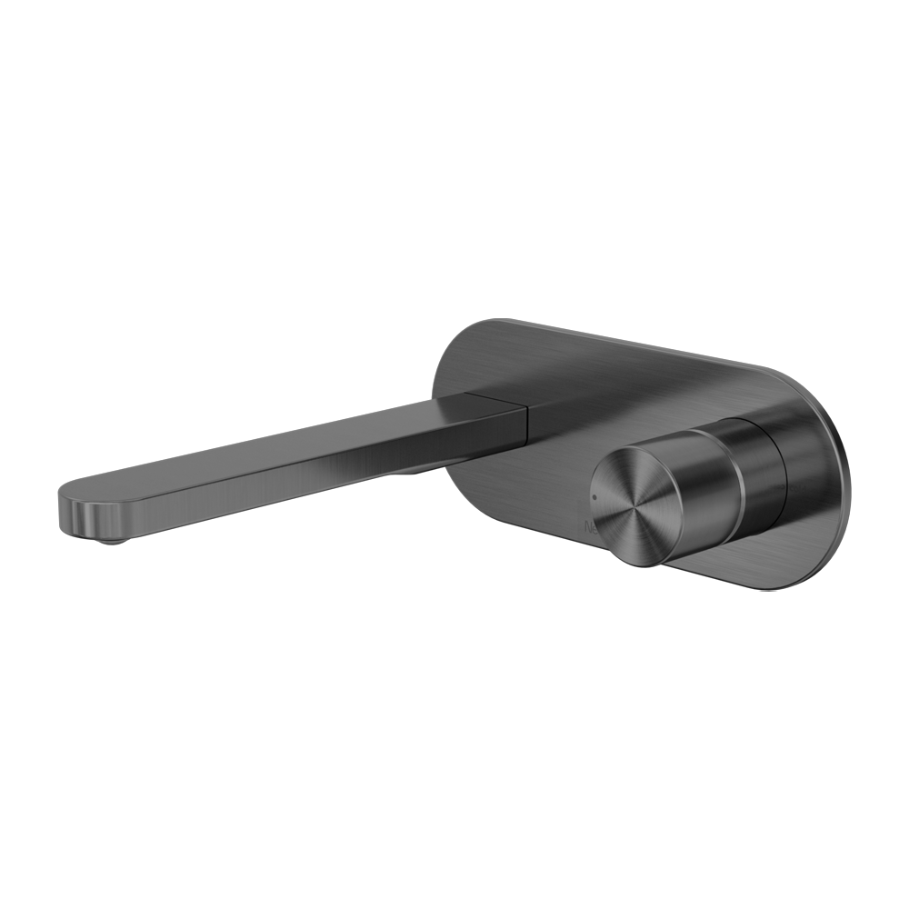 Nero Pure SS316L Progressive Wall Basin/Bath Mixer Set Graphite