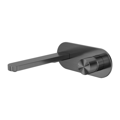 Nero Pure SS316L Progressive Wall Basin/Bath Mixer Set Graphite