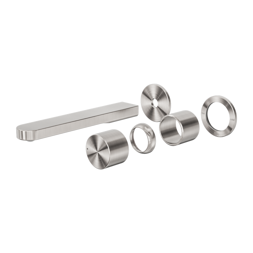 Nero Pure SS316L Progressive Wall Basin/Bath Mixer Set Trim Kit Only Brushed Nickel