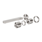 Nero Pure SS316L Progressive Wall Basin/Bath Mixer Set Trim Kit Only Brushed Nickel