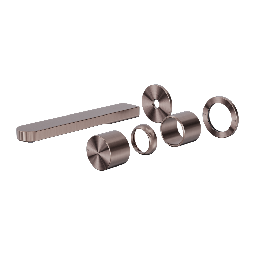 Nero Pure SS316L Progressive Wall Basin/Bath Mixer Set Trim Kit Only Brushed Bronze