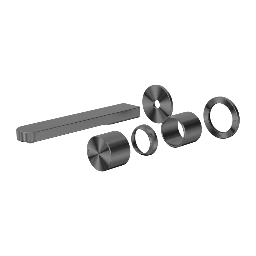 Nero Pure SS316L Progressive Wall Basin/Bath Mixer Set Trim Kit Only Graphite