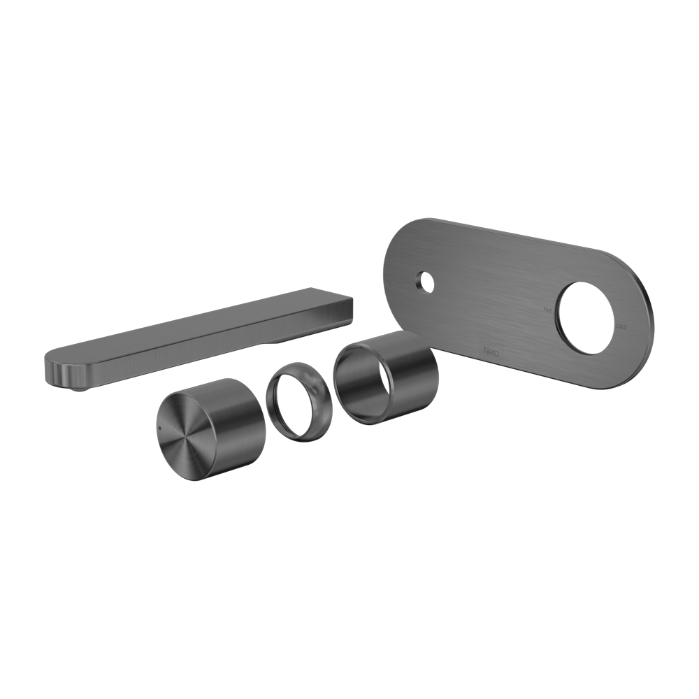 Nero Pure SS316L Progressive Wall Basin/Bath Mixer Set Trim Kit Only Graphite