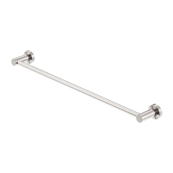 Nero Mecca Single Towel Rail 600/800mm Brushed Nickel