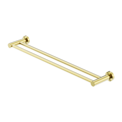Nero Mecca Double Towel Rail 600/800mm Brushed Gold