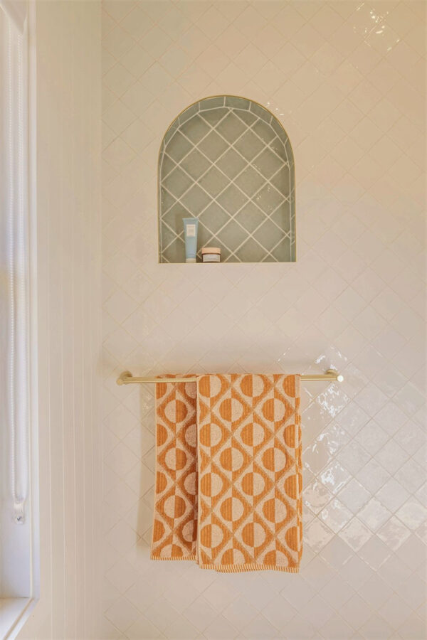 Nero Mecca Double Towel Rail 600/800mm Brushed Gold