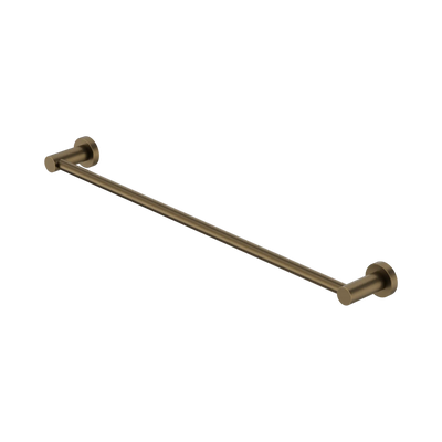 Nero Mecca Single Towel Rail 600mm Tumbled Antique Brass