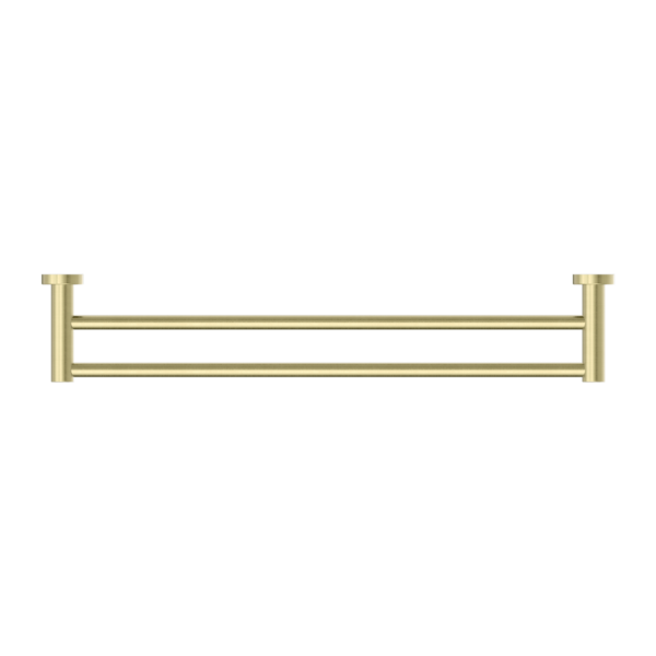 Nero Mecca Double Towel Rail 600/800mm Brushed Gold