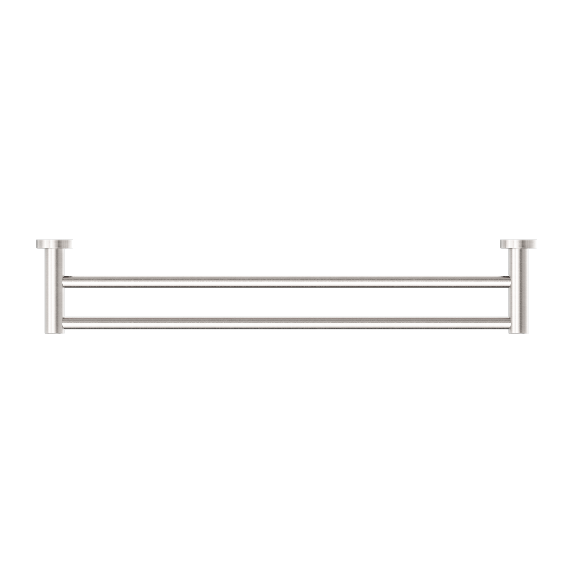 Nero Mecca Double Towel Rail 600/800mm Brushed Nickel