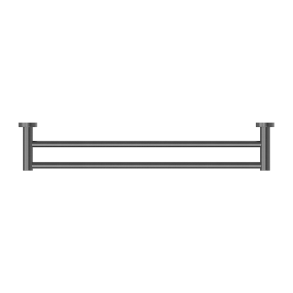 Nero Mecca Double Towel Rail 600/800mm Gun Metal