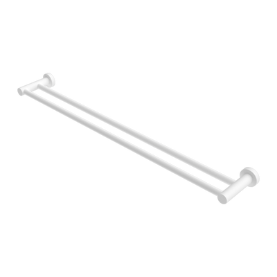 Nero Mecca Double Towel Rail 600/800mm Matte White