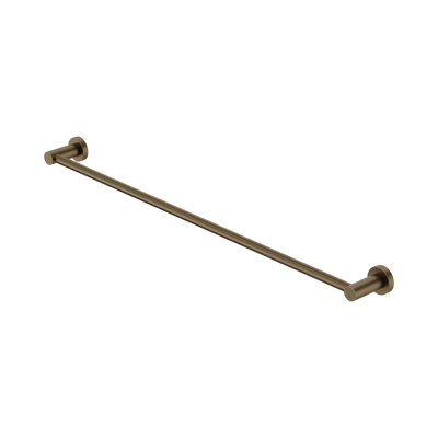 Nero Mecca Single Towel Rail 800mm Tumbled Antique Brass