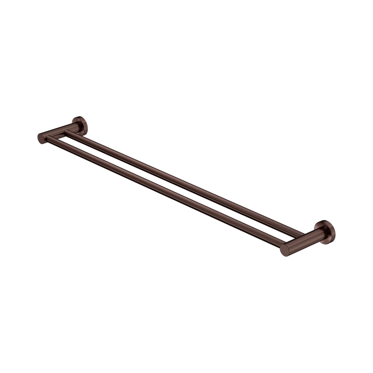 Mecca Double Towel Rail 800mm Rome Bronze