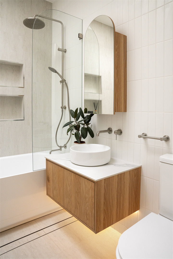 Nero Mecca Hand Towel Rail Brushed Nickel