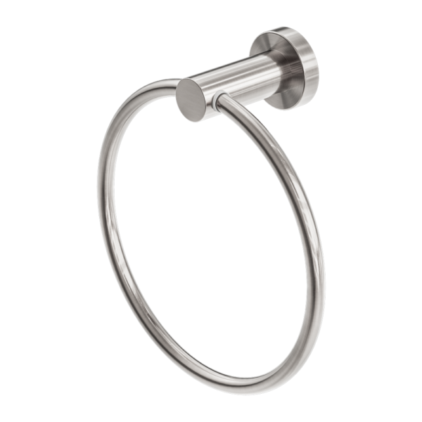 Nero Mecca Hand Towel Ring Brushed Nickel