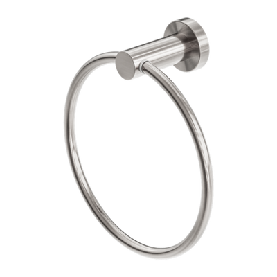 Nero Mecca Hand Towel Ring Brushed Nickel