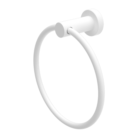 Nero Mecca Hand Towel Ring Matte White