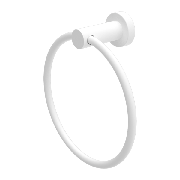 Nero Mecca Hand Towel Ring Matte White