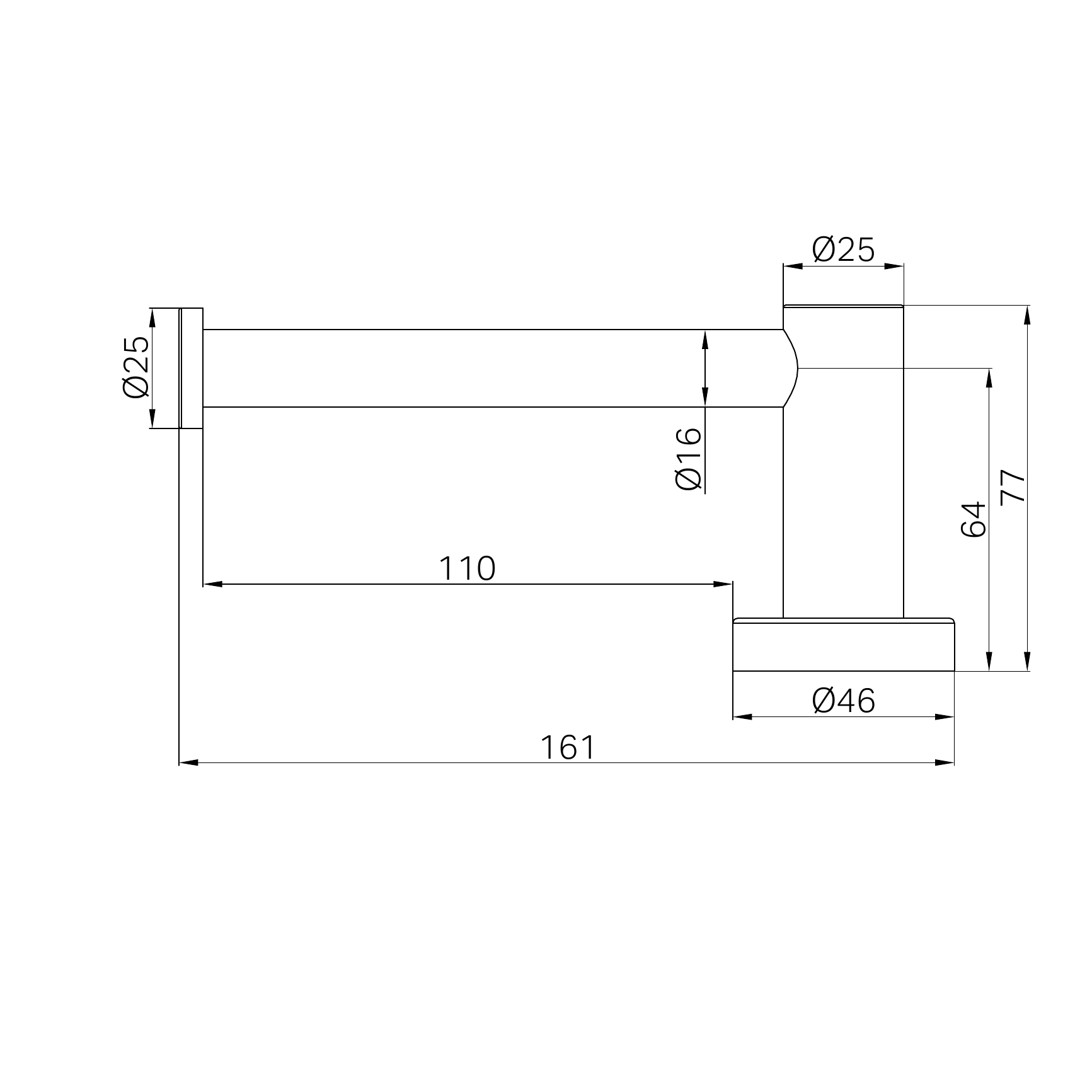 Nero Mecca Toilet Roll Holder Brushed Bronze