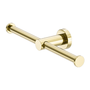 Nero Mecca Double Toilet Roll Holder Brushed Gold