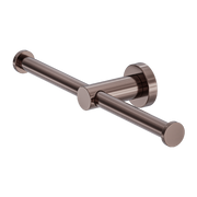 Nero Mecca Double Toilet Roll Holder Brushed Bronze