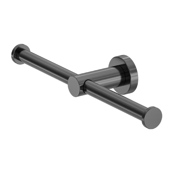 Nero Mecca Double Toilet Roll Holder Gun Metal